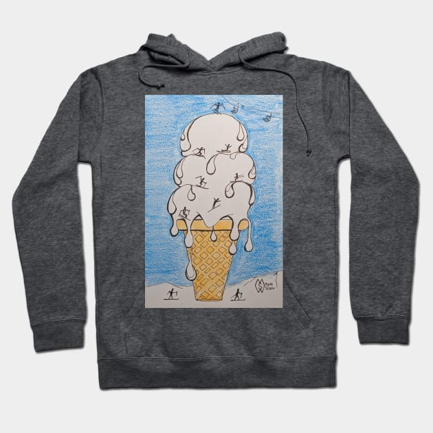 Mammoth ice cream cone ski resort Hoodie by Matt Starr Fine Art